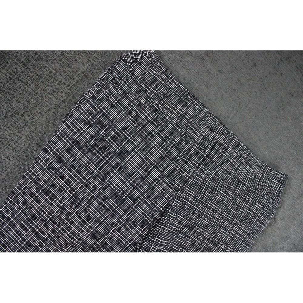 Ann Taylor LOFT Marisa Skinny Pants Black White Grid Stretch Trousers Size 10